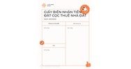 Mẫu giấy biên nhận tiền đặt cọc thuê nhà đất mới nhất 2024
