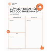 Mẫu giấy biên nhận tiền đặt cọc thuê nhà đất mới nhất 2024