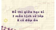 Đề thi giữa học kì 2 môn Lịch sử lớp 8 có đáp án chi tiết