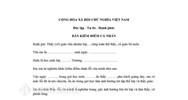 Mẫu bản kiểm điểm học sinh làm việc riêng, nói tục, nói chuyện