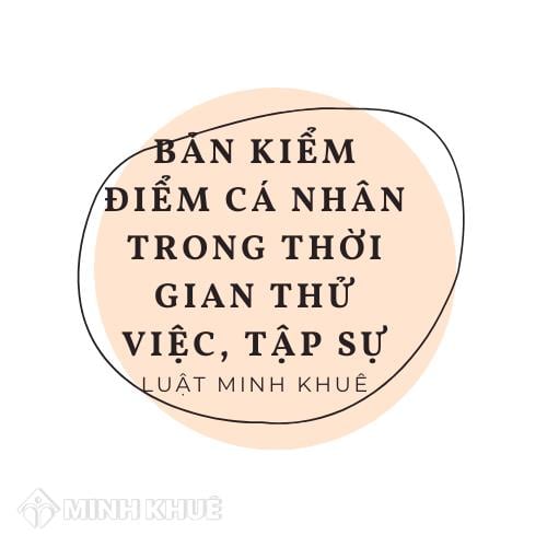 Mẫu bản kiểm điểm cá nhân trong thời gian thử việc, tập sự