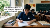 Mẫu bản kiểm điểm học sinh khi bị thu điện thoại và cách viết