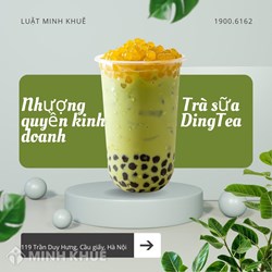 Nhượng quyền kinh doanh trà sữa DingTea hết bao nhiêu tiền?