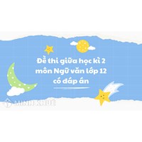Đề thi giữa học kì 2 môn Ngữ văn lớp 12 có đáp án chi tiết