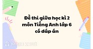 Đề thi giữa học kì 2 môn Tiếng Anh lớp 6 có đáp án chi tiết