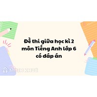 Đề thi giữa học kì 2 môn Tiếng Anh lớp 6 có đáp án chi tiết