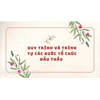 Quy trình và trình tự các bước tổ chức đấu thầu mới nhất