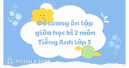 Đề cương ôn tập giữa học kì 2 môn Tiếng Anh lớp 3 chi tiết