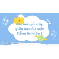 Đề cương ôn tập giữa học kì 2 môn Tiếng Anh lớp 3 chi tiết