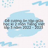 Đề cương ôn tập giữa học kì 2 môn Tiếng Việt lớp 3 chi tiết nhất