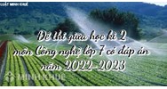 Đề thi giữa học kì 2 môn Công nghệ lớp 7 có đáp án