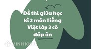 Đề thi giữa học kì 2 môn Tiếng Việt lớp 3 có đáp án mới nhất
