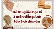 Đề thi giữa học kì 2 môn tiếng Anh lớp 9 có đáp án