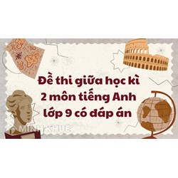 Đề thi giữa học kì 2 môn tiếng Anh lớp 9 có đáp án