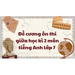 Đề cương ôn thi giữa học kì 2 môn tiếng Anh lớp 7