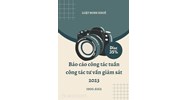 Mẫu báo cáo công tác tuần công tác tư vấn giám sát mới nhất