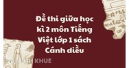 Đề thi giữa học kì 2 môn Tiếng Việt lớp 1 sách Cánh diều