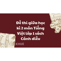 Đề thi giữa học kì 2 môn Tiếng Việt lớp 1 sách Cánh diều