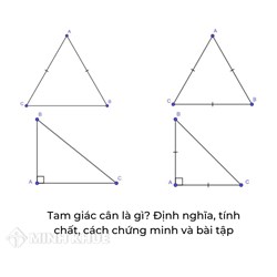Tam giác cân là gì? Định nghĩa, tính chất, cách chứng minh và bài tập