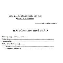 Mẫu đơn đề nghị thuê nhà ở của công nhân mới và chi tiết nhất