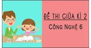 Đề thi giữa học kì 2 môn Công nghệ 6 sách Cánh diều có đáp án