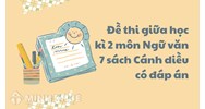 Đề thi giữa học kì 2 môn Ngữ văn 7 sách Cánh diều có đáp án chi tiết