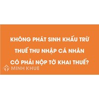 Khấu trừ thuế thu nhập cá nhân là gì? Không phát sinh có phải kê khai không?
