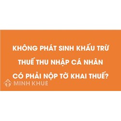 Khấu trừ thuế thu nhập cá nhân là gì? Không phát sinh có phải kê khai không?
