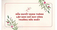 Mẫu quyết định thành lập ban chỉ huy công trường mới nhất