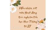 Mẫu nhận xét môn Hoạt động trải nghiệm tiểu học theo Thông tư 27 hay nhất