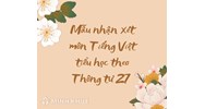 Mẫu nhận xét môn Tiếng Việt tiểu học theo Thông tư 27 hay nhất