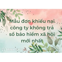 Mẫu đơn khiếu nại công ty không trả sổ bảo hiểm xã hội mới nhất