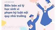 Mẫu biên bản xử lý học sinh vi phạm kỷ luật nội quy nhà trường