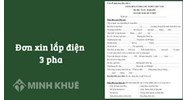 Mẫu đơn xin cấp điện sản xuất, lắp công tơ điện 3 pha mới nhất