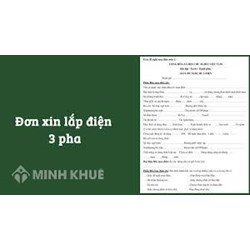 Mẫu đơn xin cấp điện sản xuất, lắp công tơ điện 3 pha mới nhất