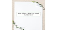 Mẫu báo cáo hoạt động của ban thanh tra nhân dân mới nhất