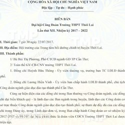 Mẫu biên bản đại hội công đoàn cơ sở nhiệm kỳ mới nhất