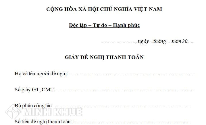 Mẫu đề nghị thanh toán hợp đồng năm 2024 mới nhất