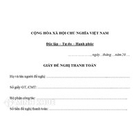 Mẫu đề nghị thanh toán hợp đồng theo quy định mới nhất