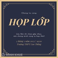 Mẫu thư mời họp mặt đồng hương, họp lớp, họp đầu năm mới nhất