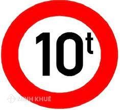 Biển báo 10t là gì? Phân biệt biển cấm tải trọng và tổng tải trọng