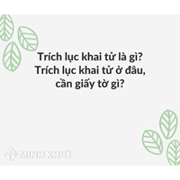 Trích lục khai tử là gì? Trích lục khai tử ở đâu, cần giấy tờ gì?