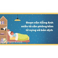 Đoạn văn tiếng Anh miêu tả căn phòng kèm từ vựng và bản dịch