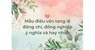 Mẫu điếu văn tang lễ đồng chí, đồng nghiệp ý nghĩa và hay nhất