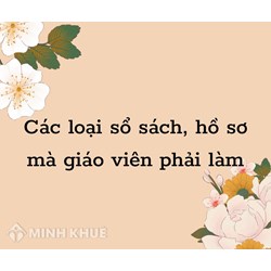 Các loại sổ sách, hồ sơ mà giáo viên phải làm năm nay