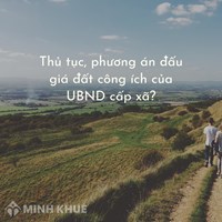 Thủ tục, phương án đấu giá đất công ích của UBND cấp xã?