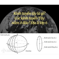 Kinh tuyến tây là gì? Các kinh tuyến Tây nằm ở đâu? Địa lý lớp 6