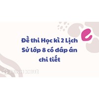 Đề thi Học kì 2 Lịch Sử lớp 8 có đáp án chi tiết