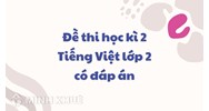 Đề thi học kì 2 Tiếng Việt lớp 2 có đáp án chi tiết