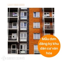 Mẫu đơn đăng ký khu dân cư văn hóa mới nhất